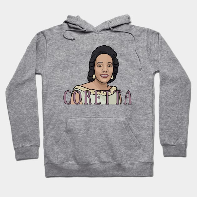 Coretta Scott King Portrait Hoodie by History Tees